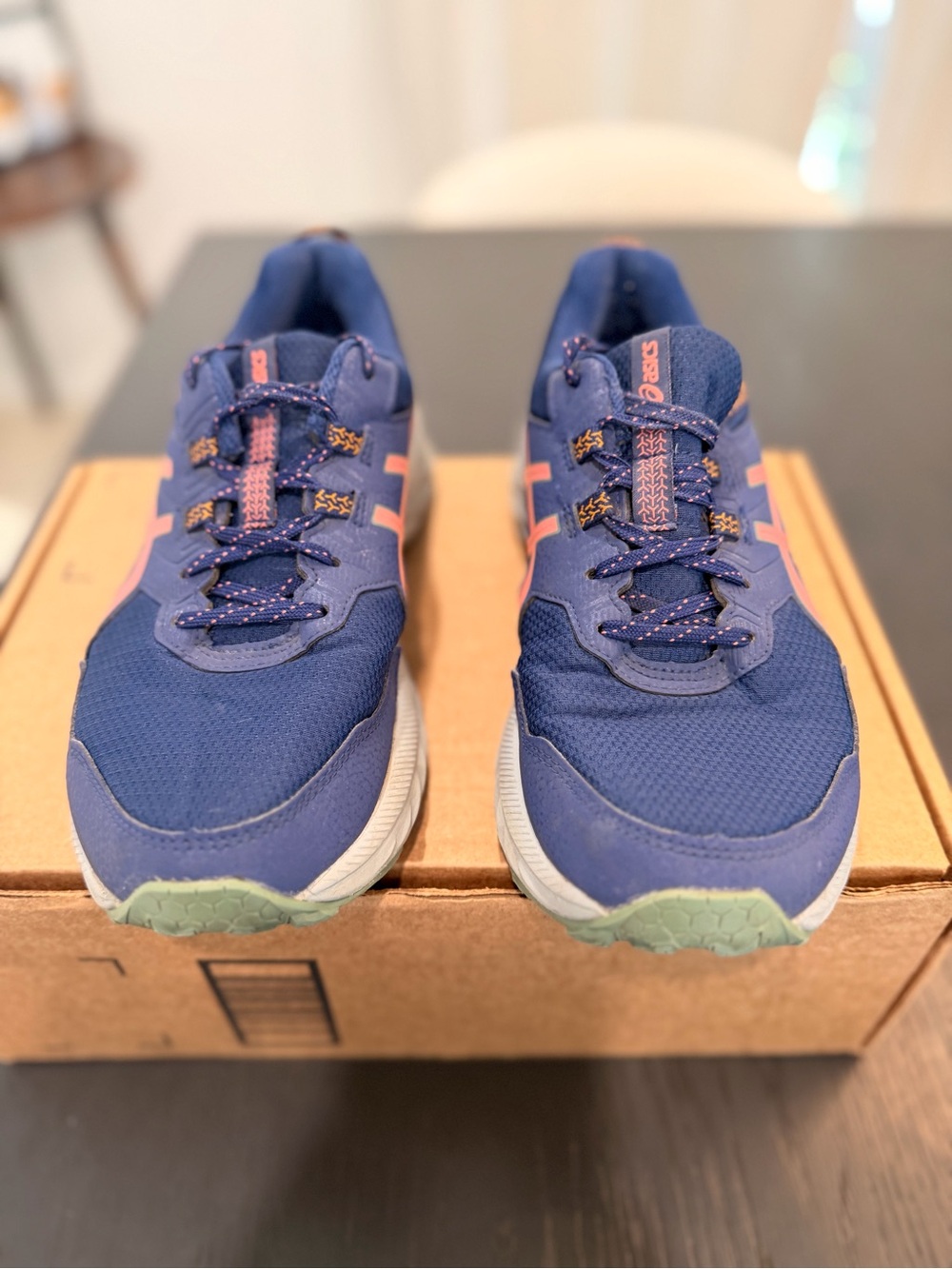 ASICS Women's GEL Venture 9 Indigo Blue Papaya Sneakers Size 8.5 Athletic